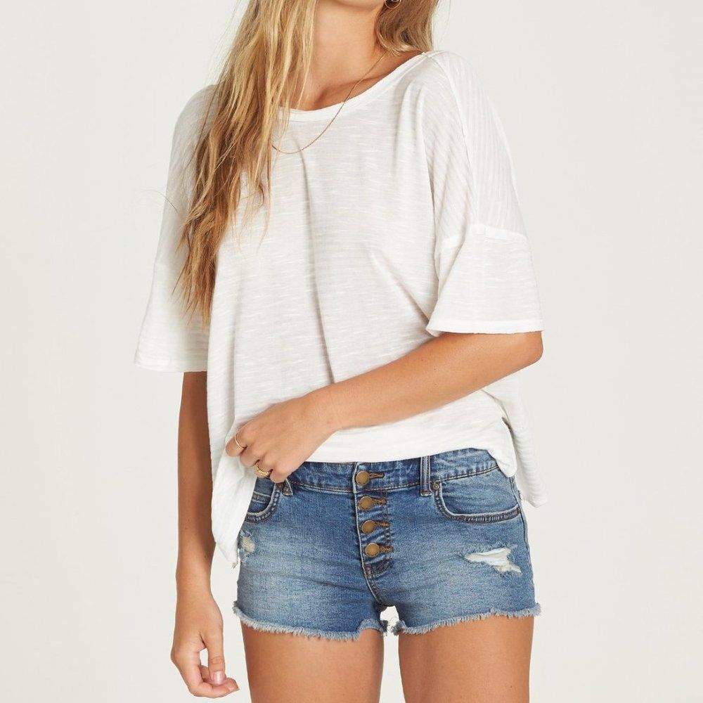 Billabong "Buttoned Up" Denim Shorts (Size 29)